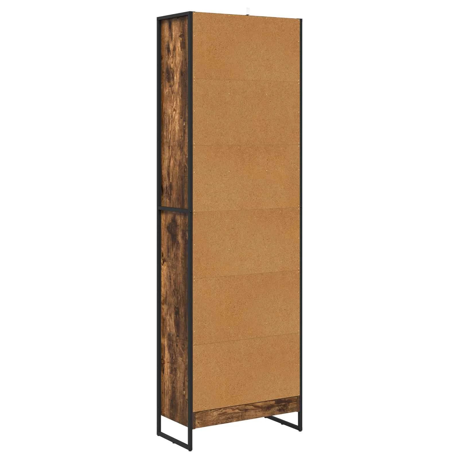 Knjigovni omar 60 x 30 x 189,5 cm Inženirski les Dimni hrast - slika 7