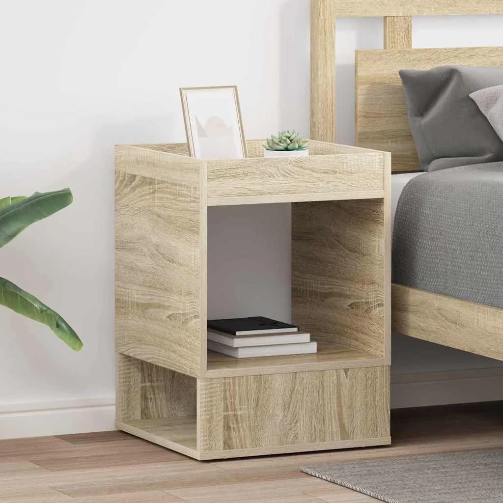 Stranska miza 2 kos Sonoma hrast 40 x 40 x 56 cm Inženirski les