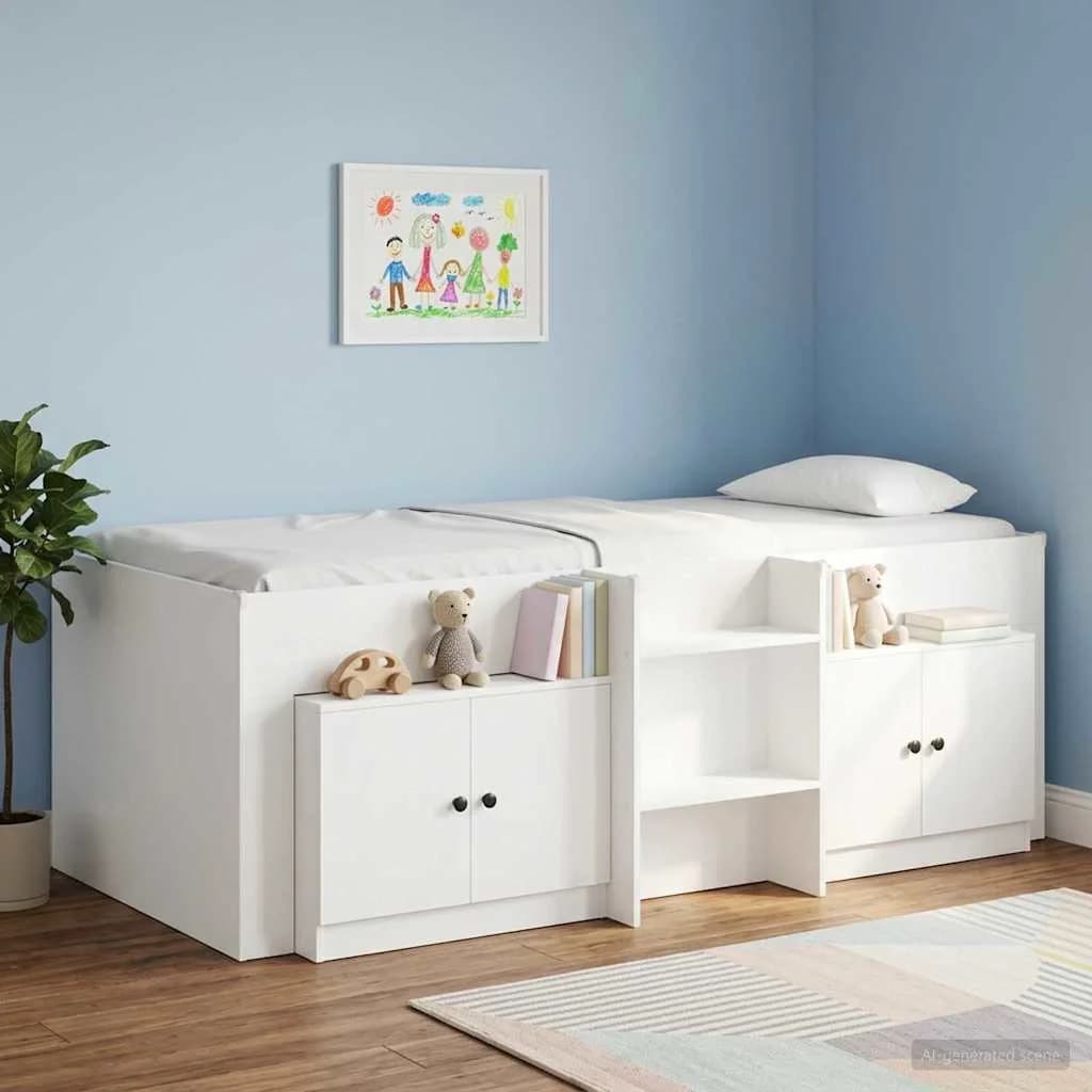 Shranjevalna omara za loft posteljo 2 kos Bela 66 x 35 x 48 cm