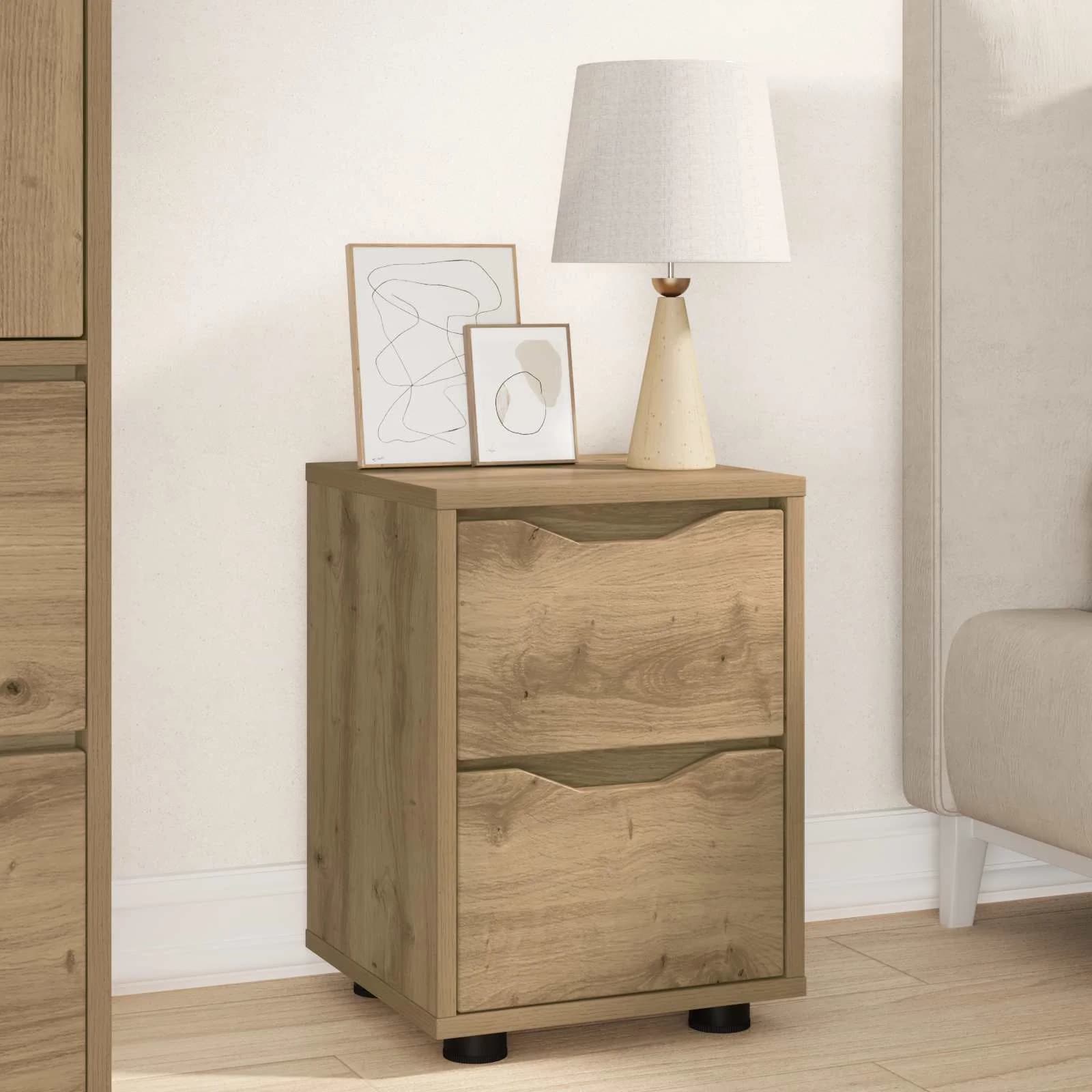 Posteljne mize 2 kos Umetni hrast 30,5 x 30 x 43 cm - slika 4