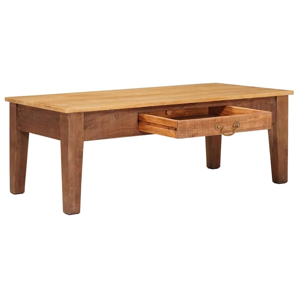 Klubska miza Rjava 110 x 55 x 40 cm Masiven les manga - slika 4