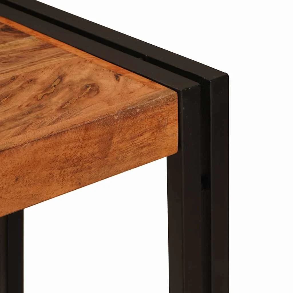 Konzolna miza Rjava 90 x 33 x 75 cm Masiven les akacije - slika 6