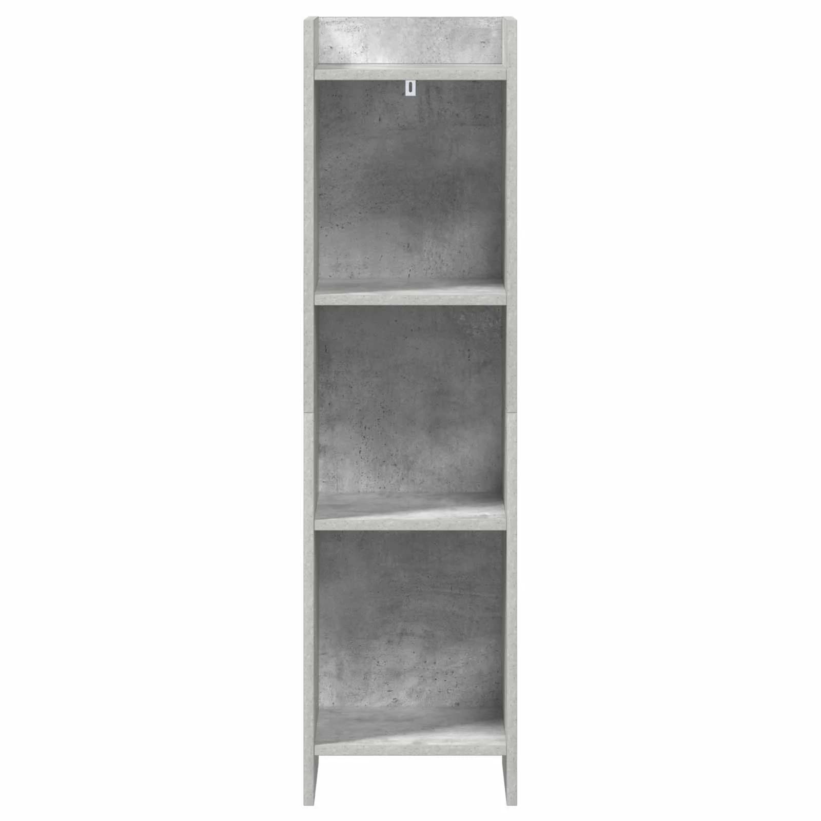 Knjižna omara Betonsko siva 30 x 30 x 111 cm Inženirski les - slika 4
