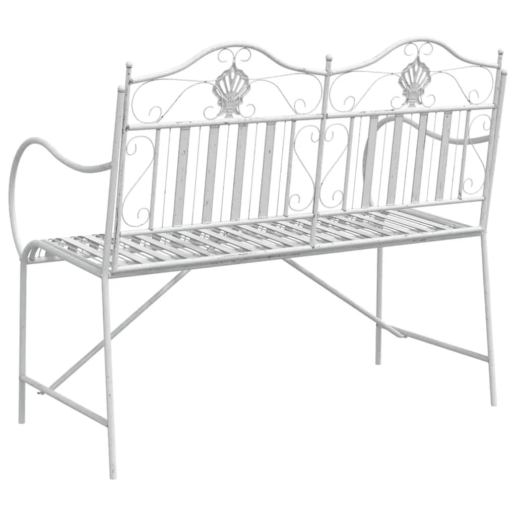 Vrtna klop Antik bela 103,5 x 59 x 89 cm Jeklo - slika 6