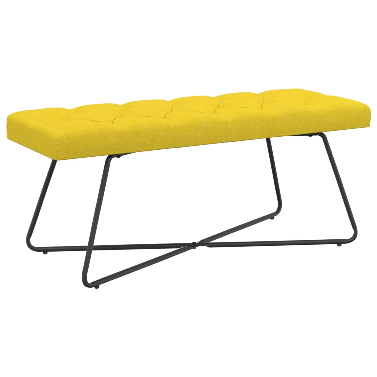 Klop s gumbnim oblazinjenjem Svetlo rumena 110 x 40 x 46 cm - slika 2