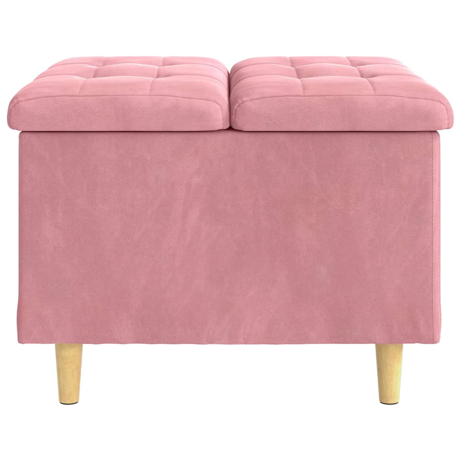 Shranjevalna tabureta z blazino Roza 60 x 60 x 45 cm Žamet - slika 5