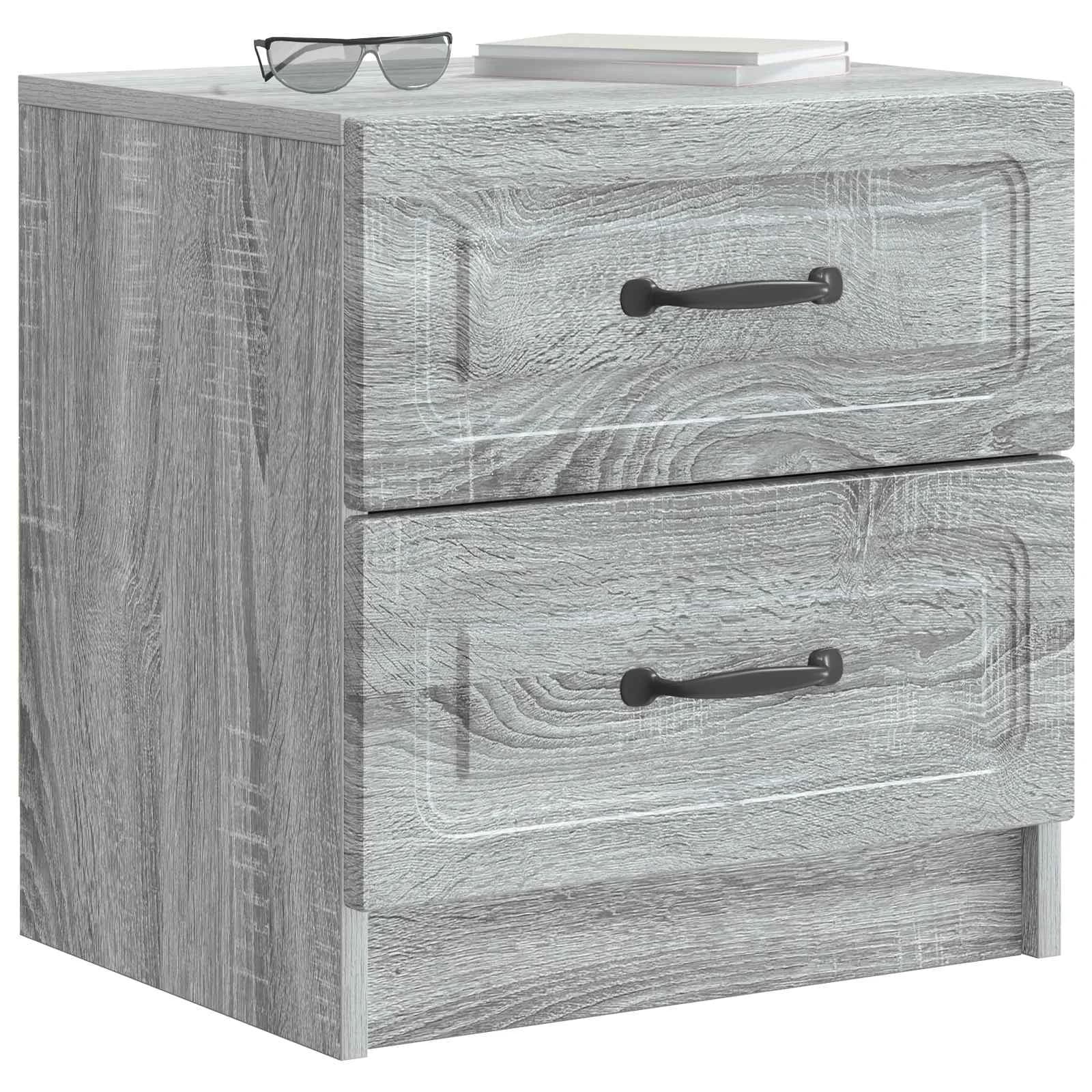 Nočna omarica Siva Sonoma 43 x 34,5 x 44,5 cm Inženirski les - slika 3