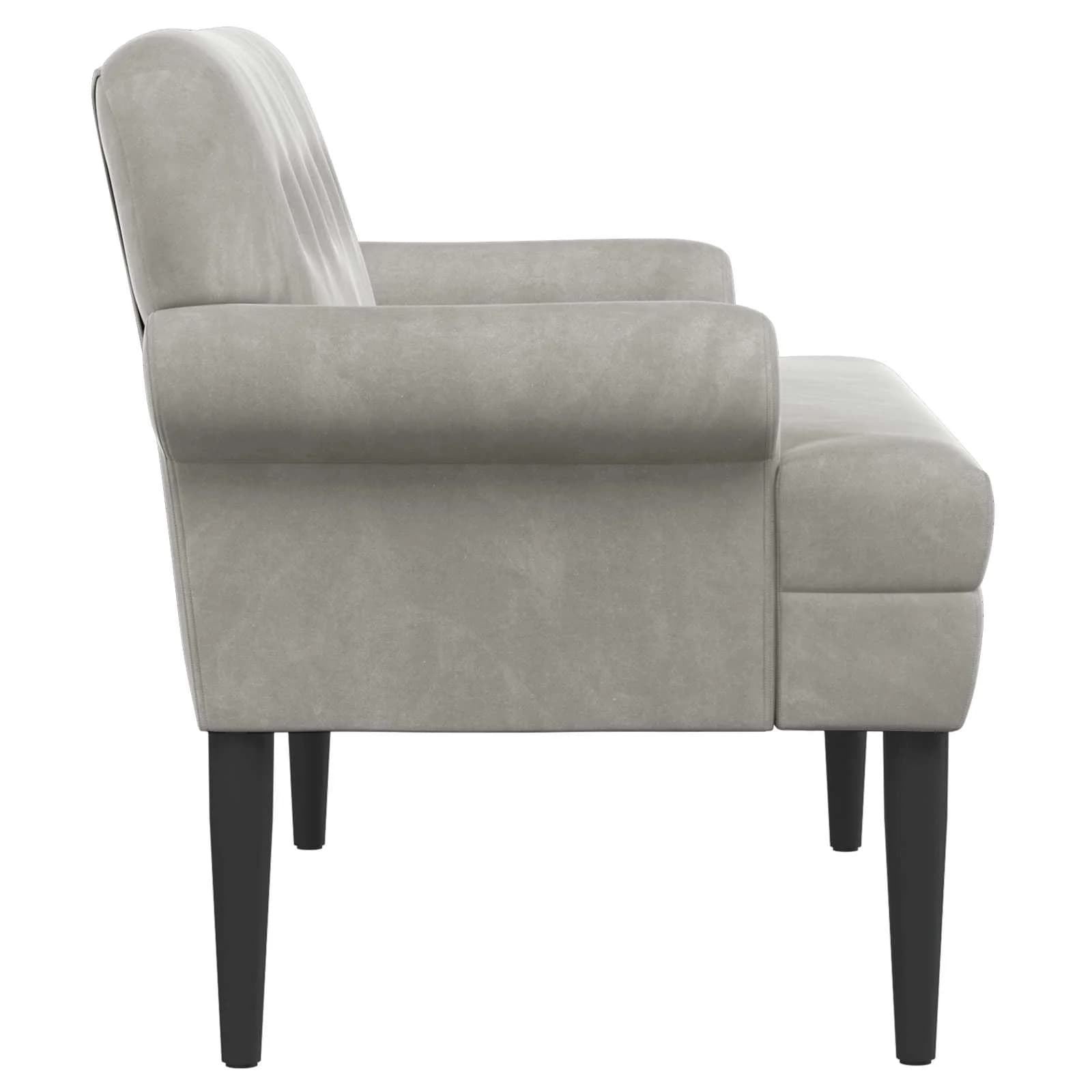 Dvojnica s gumbi Svetlo siva 120 x 66 x 78 cm Žamet - slika 4