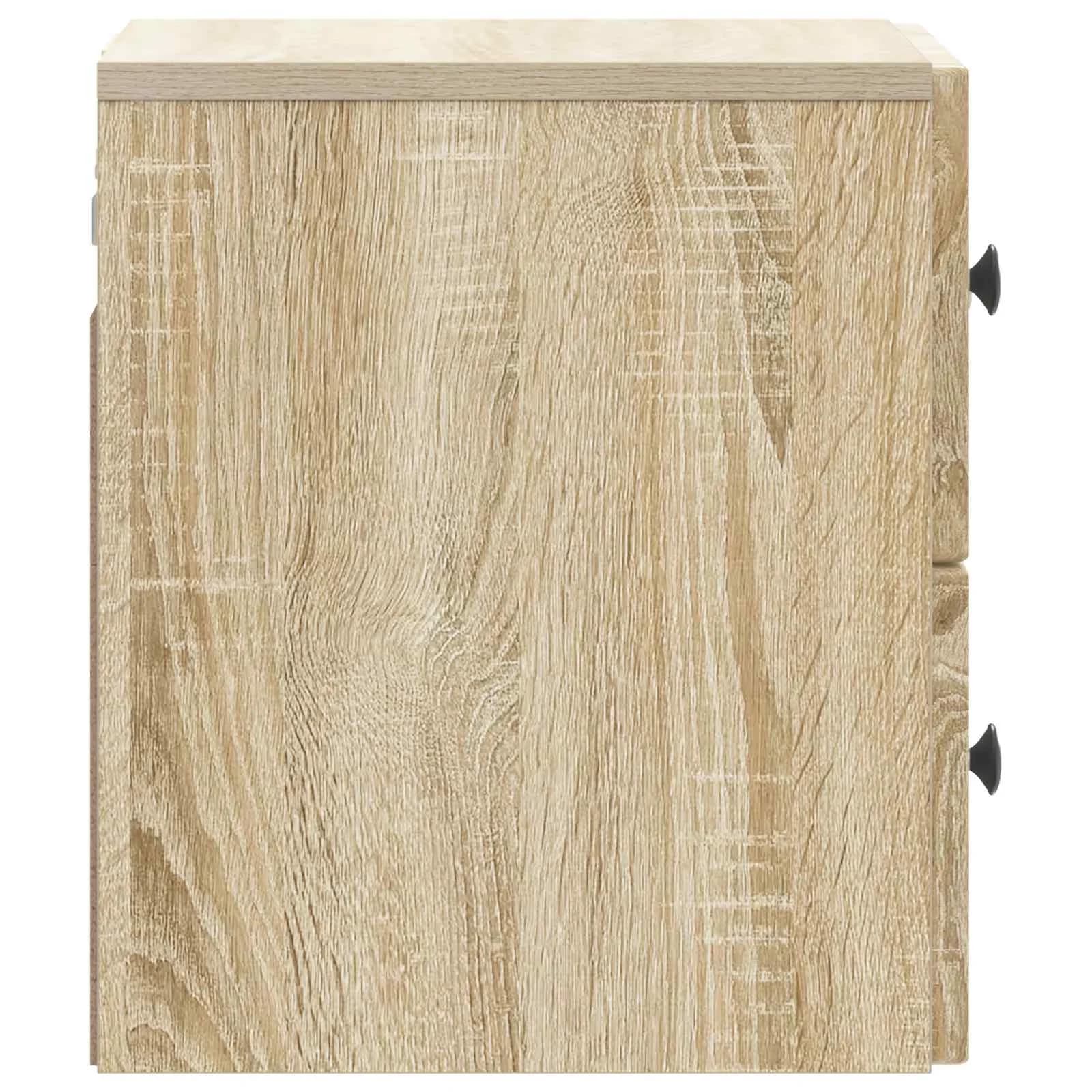 Stenski nočni omarici 2 kos Sonoma hrast 33 x 34,5 x 40 cm - slika 8