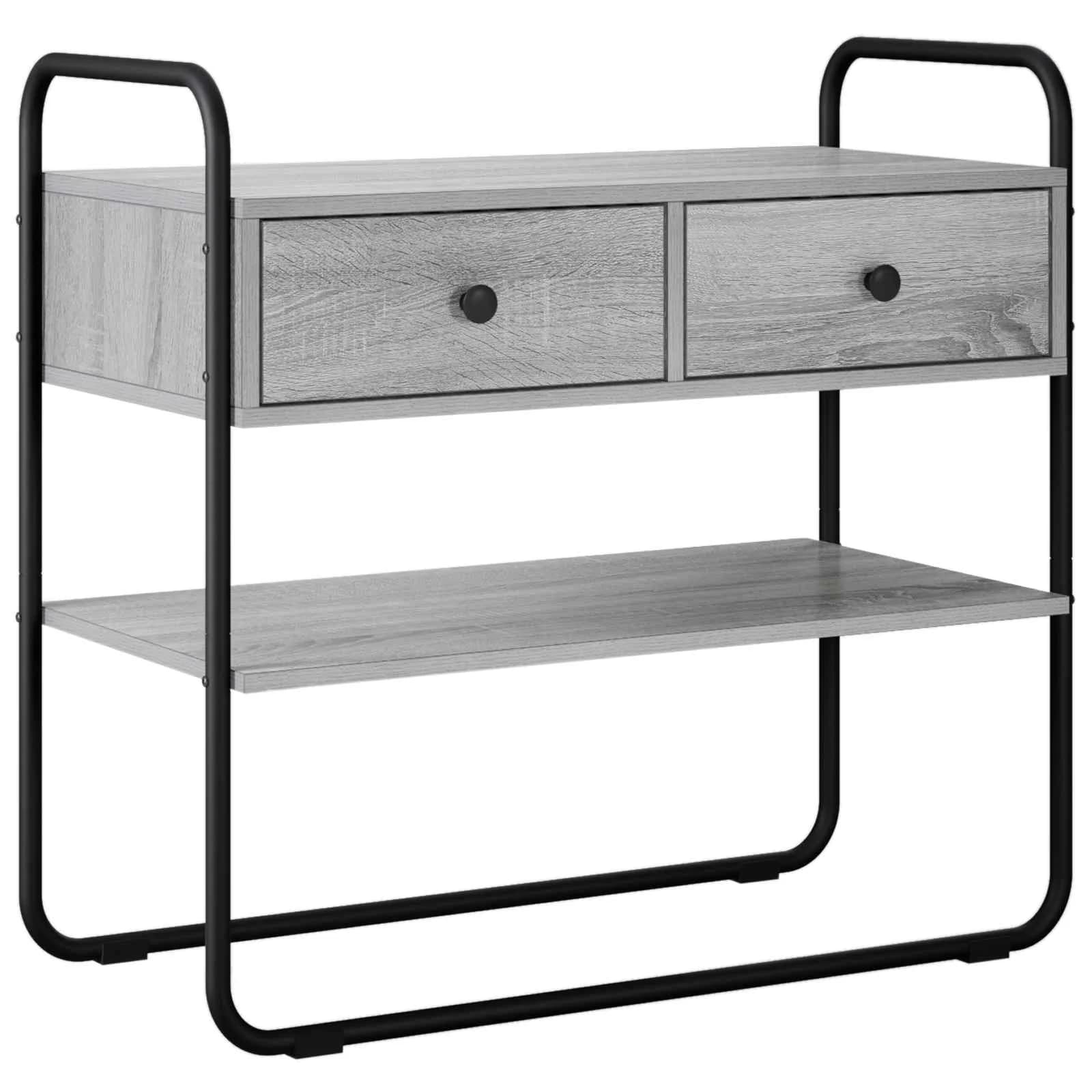 Konzolna miza Siva Sonoma 100 x 40 x 75 cm Inženirski les - slika 2