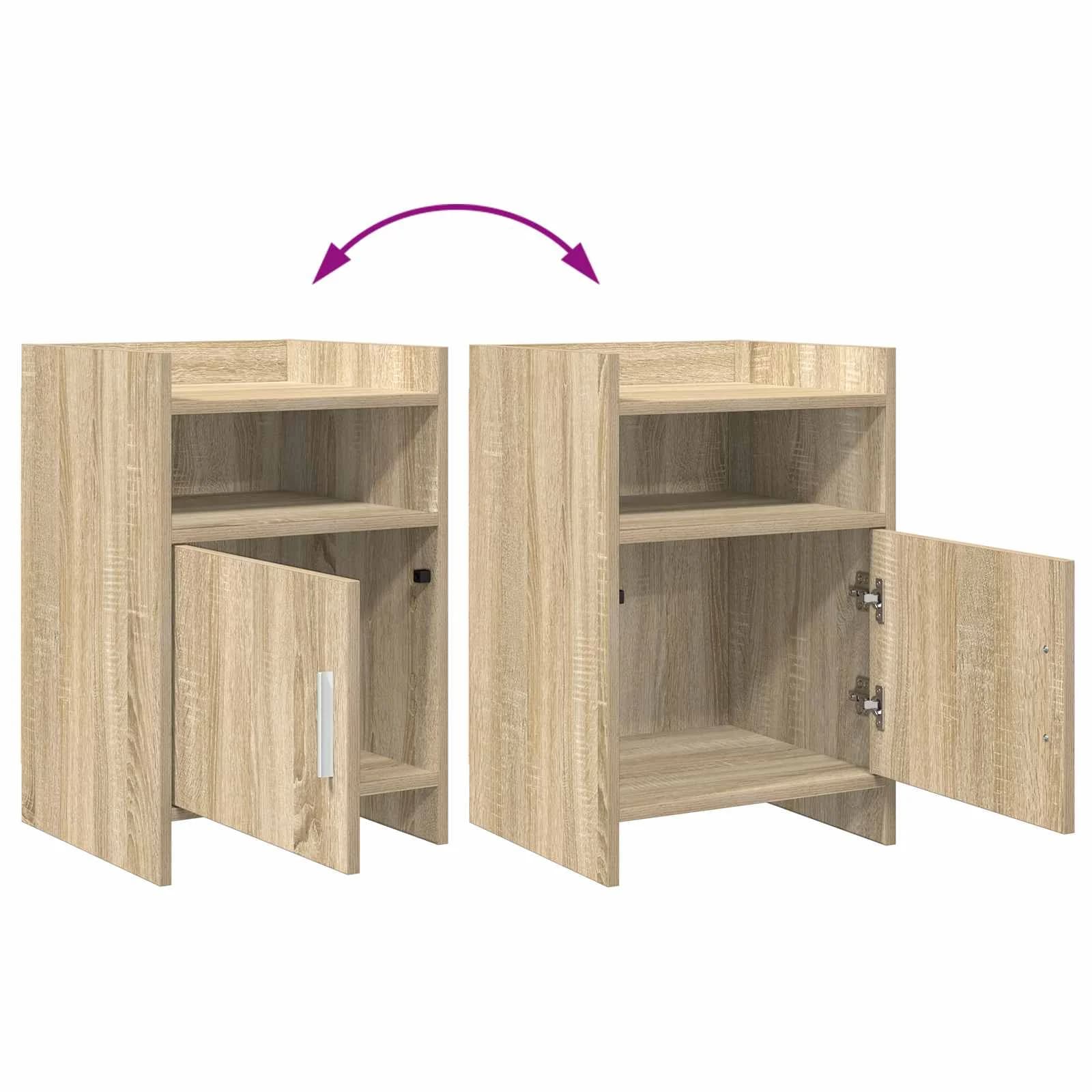 Posteljne mize 2 kos Sonoma hrast 40 x 36 x 60 cm - slika 7