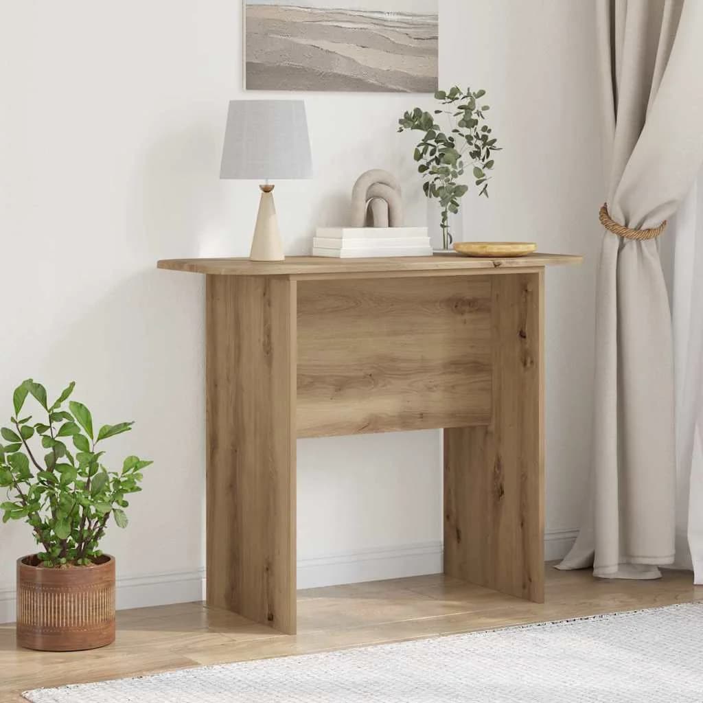 Konzolna miza Umetni hrast 93 x 40 x 75 cm Inženirski les