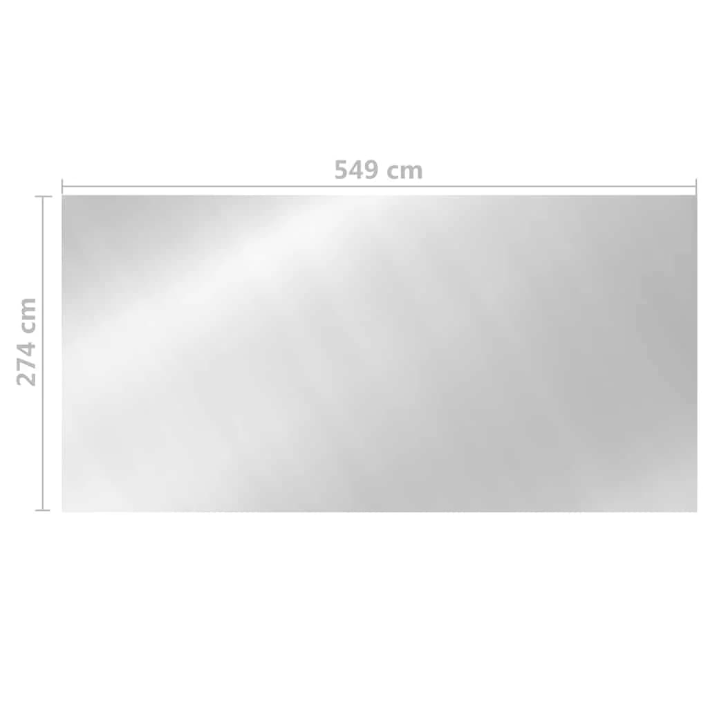 Pokrivalo za bazen srebrno 549x274 cm PE - slika 5