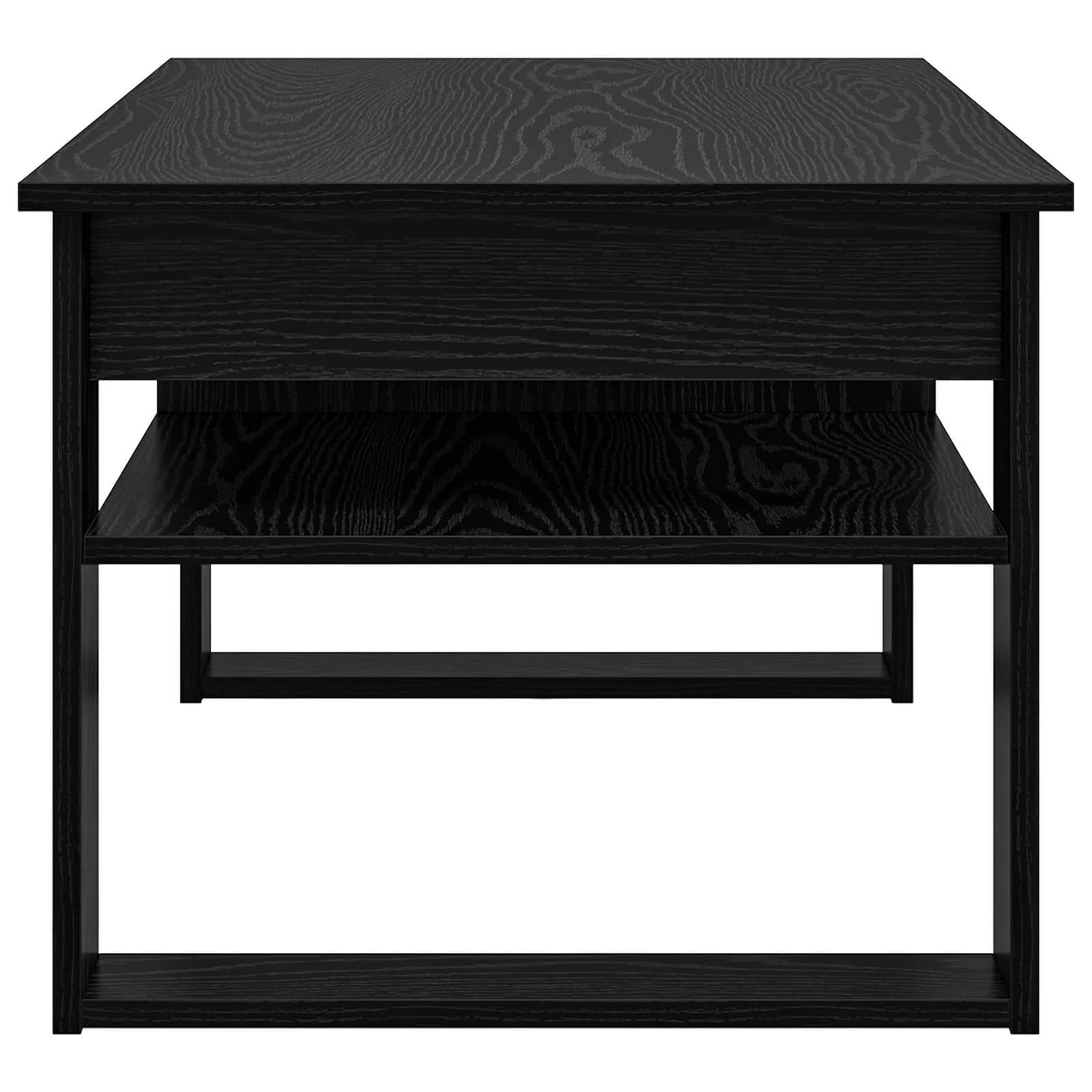 Klubska miza Črna Orehovina 96 x 54 x 44 cm Inženirski les - slika 6