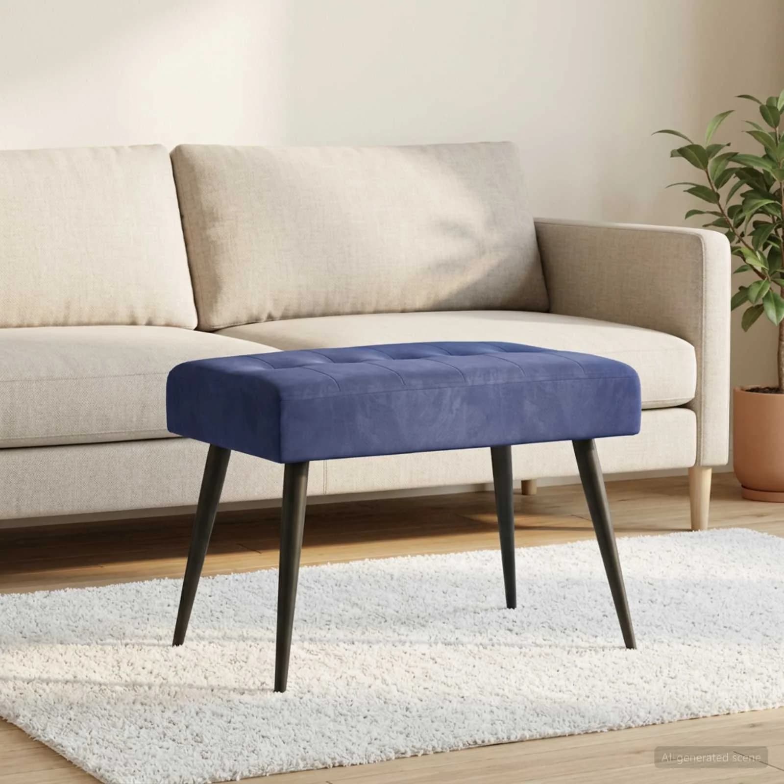 Klop s gumbnim oblazinjenjem Policijska modra 60 x 40 x 45 cm - slika 4