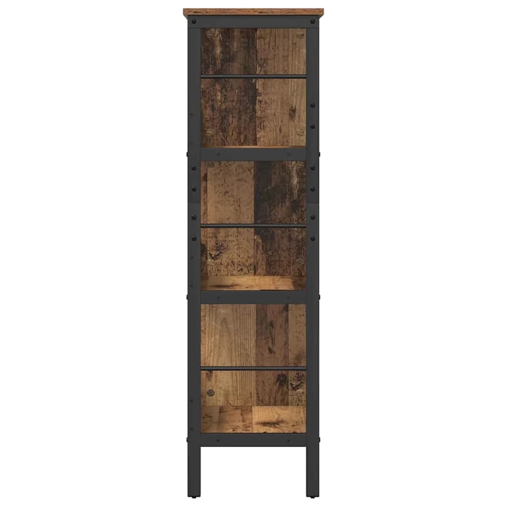 Knjižna polica 6 nivojev 82 x 32 x 112 cm Inženirski les - slika 6