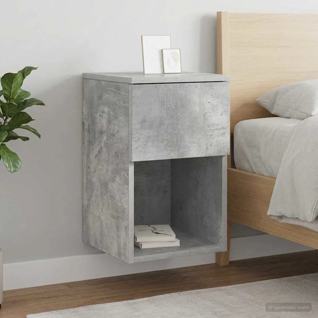 Posteljna omarica 2 kos Betonsko siva 29 x 31,5 x 49 cm - slika 4