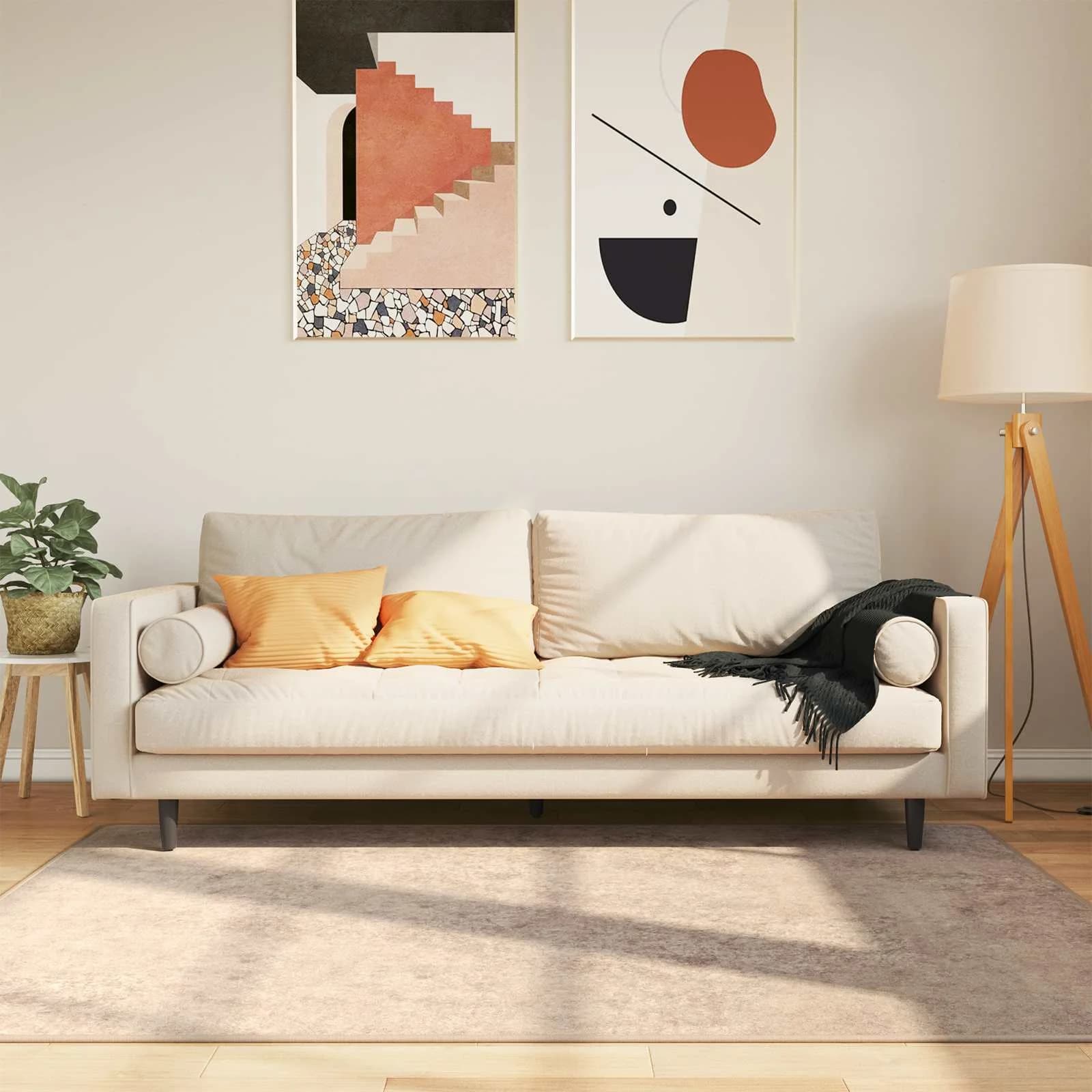 Preproga runner MARSA Bež 120 x 170 cm Poliester in PVC
