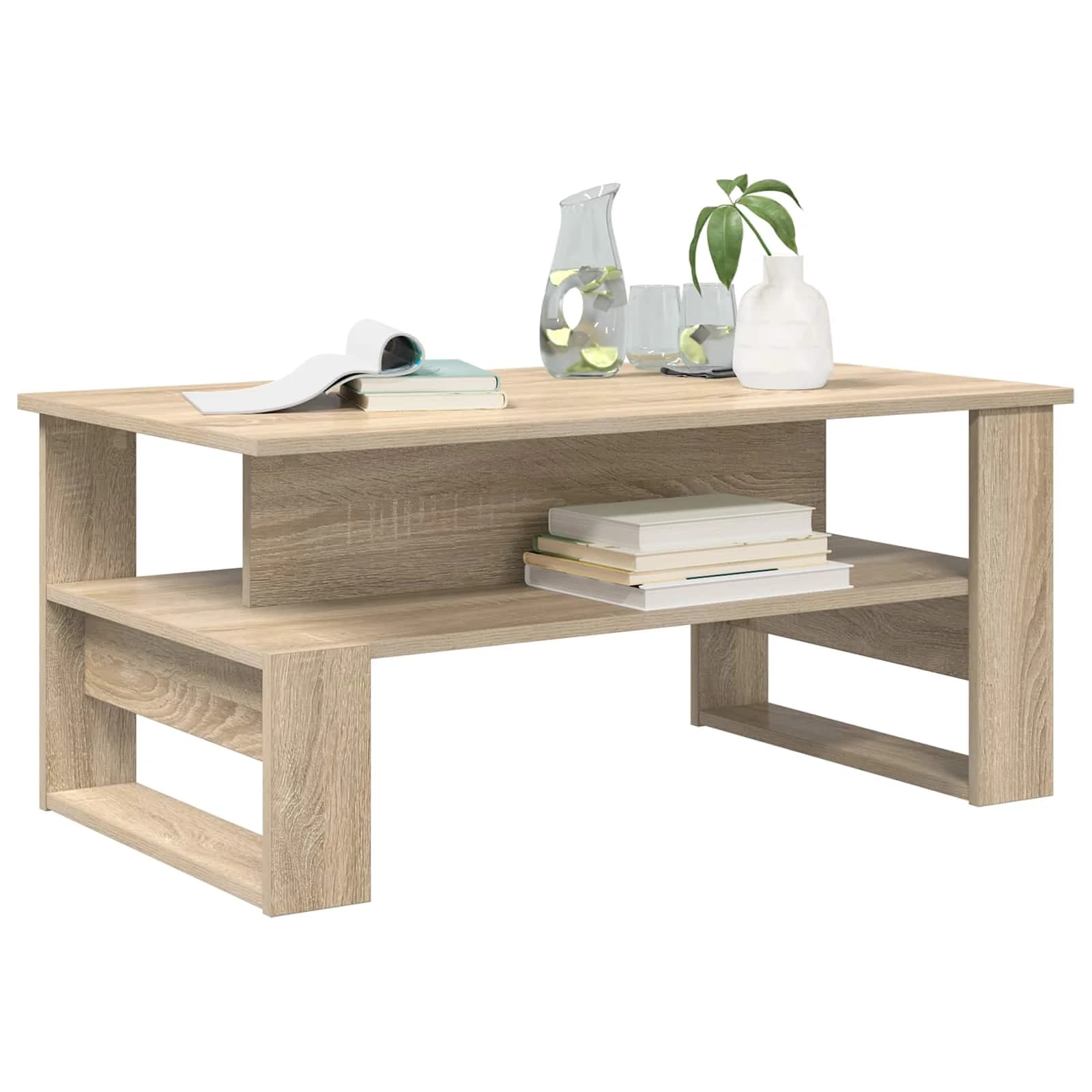 Klubska miza Sonoma hrast 90 x 50 x 40 cm Inženirski les - slika 3