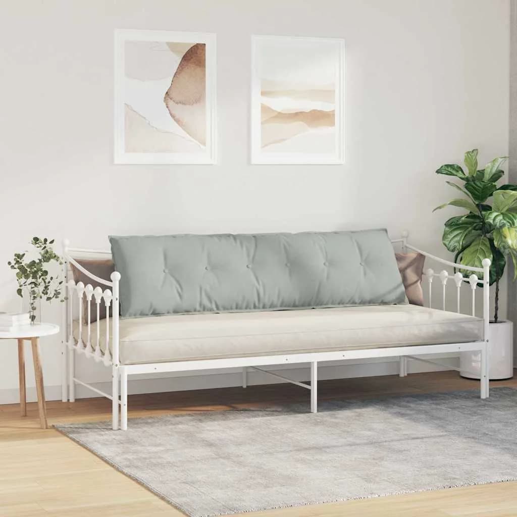 Poglavni vzglavnik Svetlo siva 180 x 50 cm Žametna tkanina - slika 4