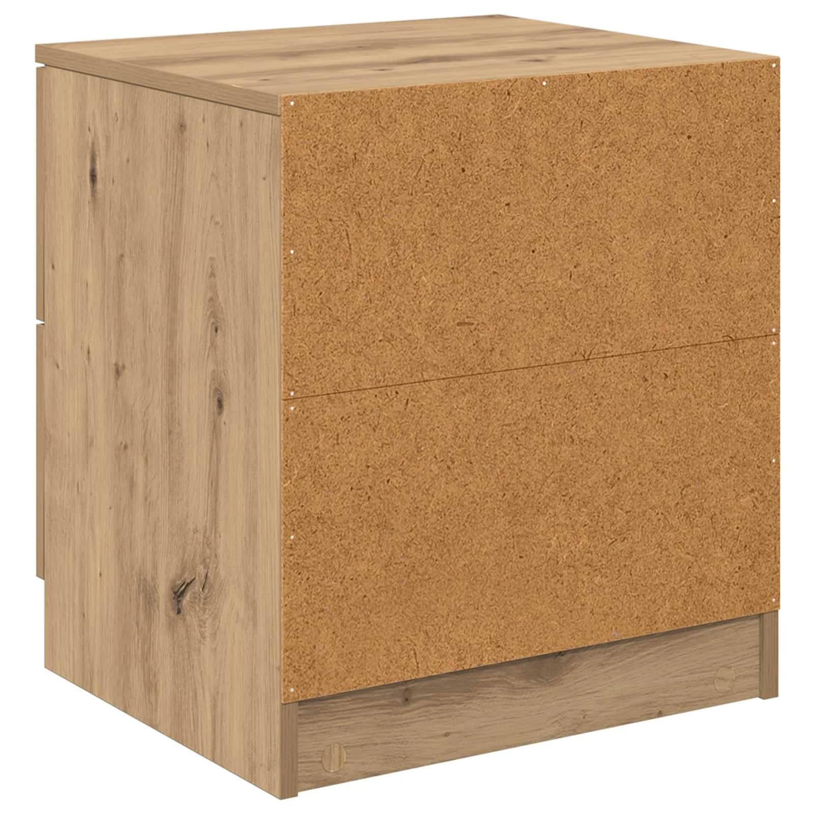 Nočna omarica 2 kos Umetni hrast 45 x 39 x 50cm Inženirski les - slika 9