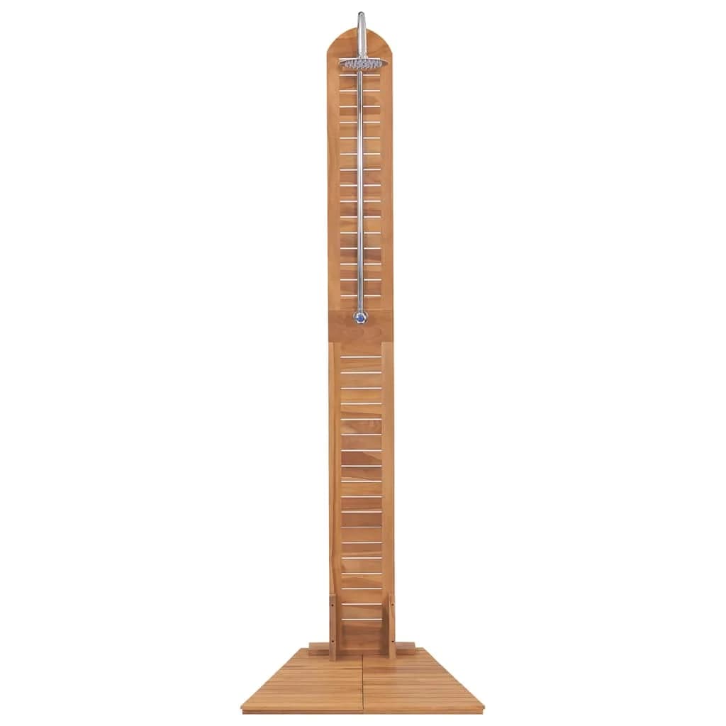 Vrtni tuš iz trdne tikovine 70x75x204 cm - slika 4