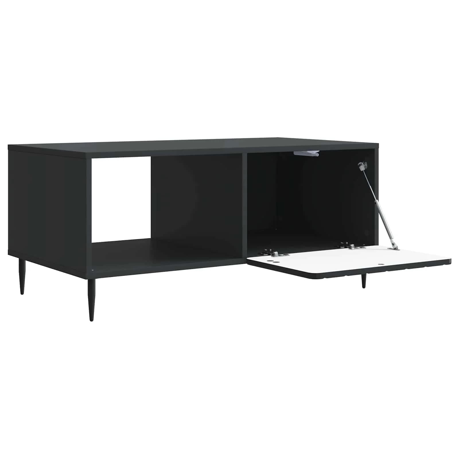 Klubska miza Črna 90 x 50 x 40 cm Inženirski les - slika 4