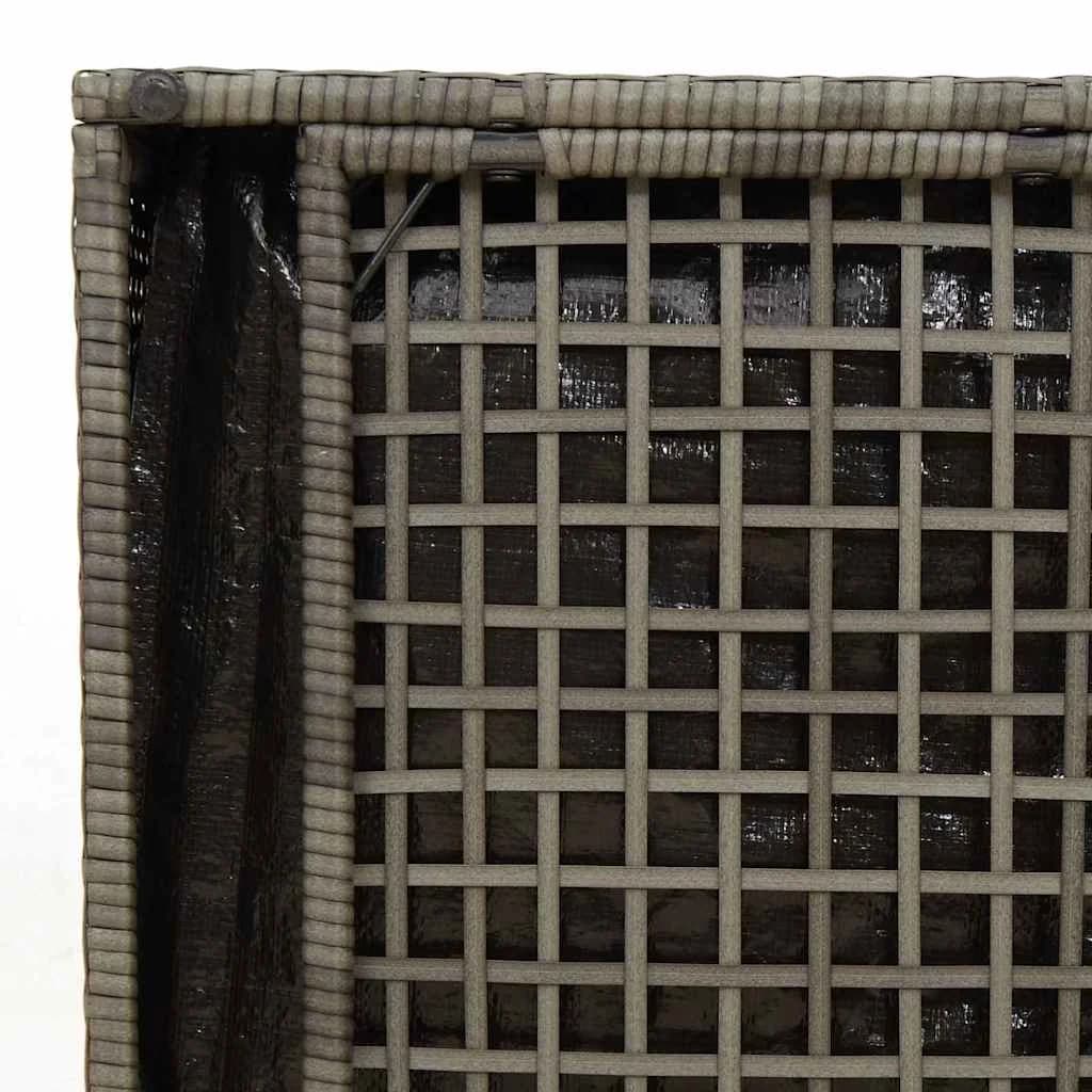 Škatla za blazine Siva 50 x 50 x 50 cm poli ratan - slika 10