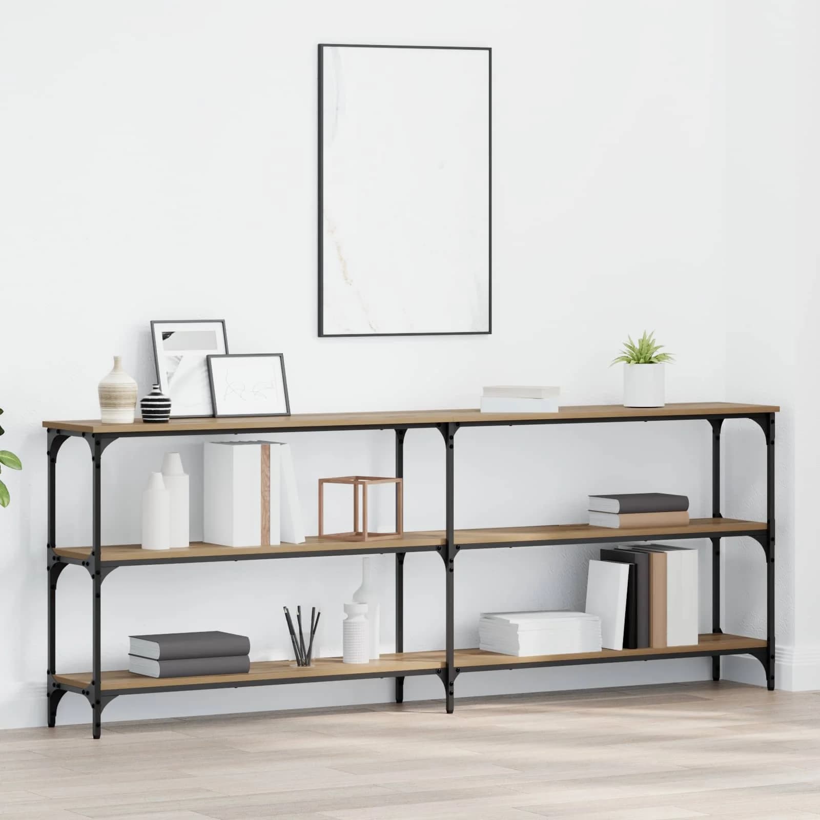 Konzolna miza artisan hrast 200 x 29 x 75 cm