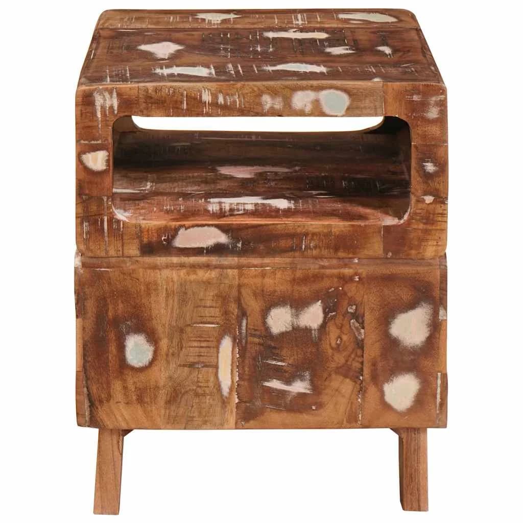 Stranska miza Rjava 40 x 40 x 49 cm Trdna obnovljena les - slika 5