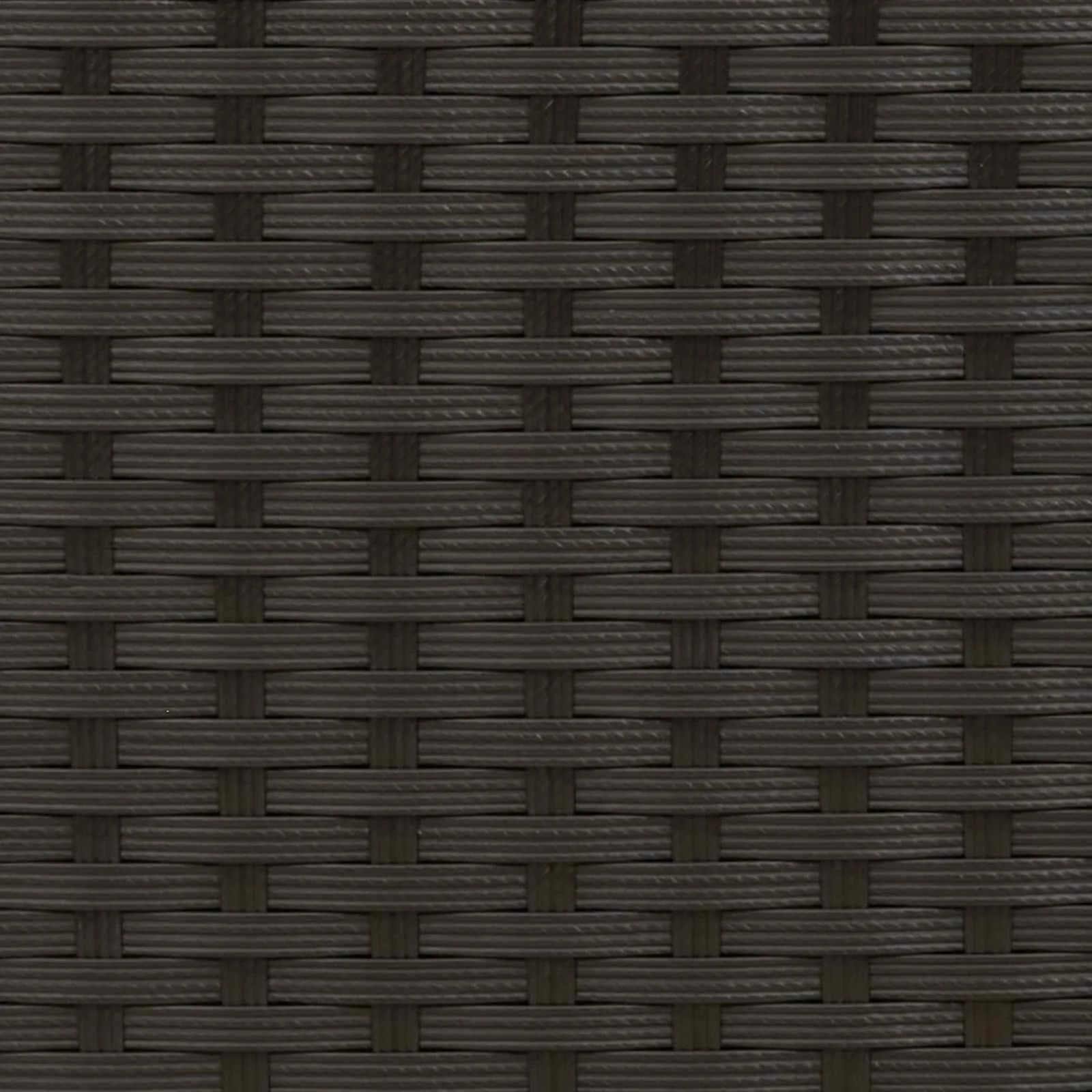 Zunanja klop z blazino Črna 107 x 61 x 80 cm poli ratan - slika 9