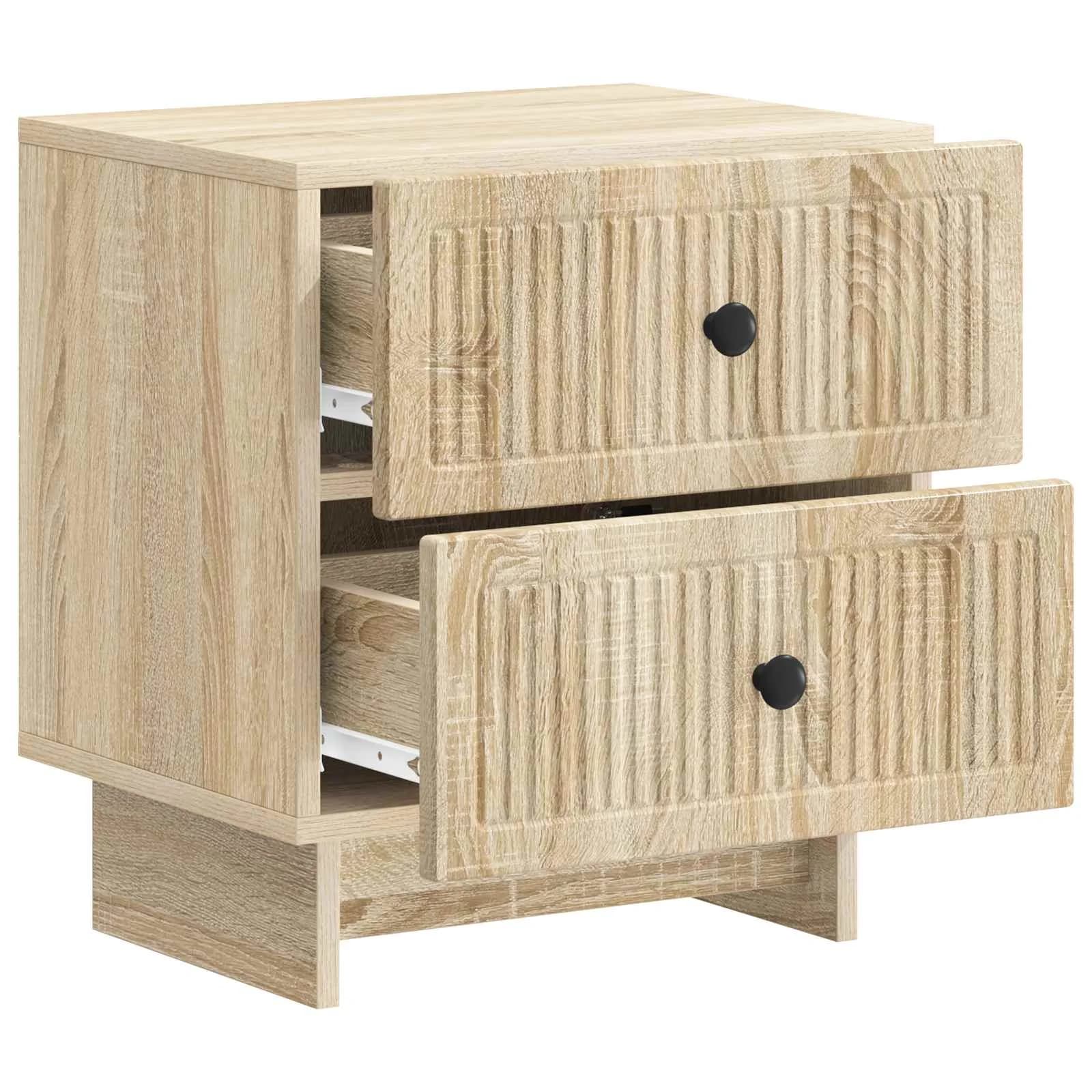 Nočna omarica 2 kos Sonoma hrast 43 x 34,5 x 47,5 cm - slika 6