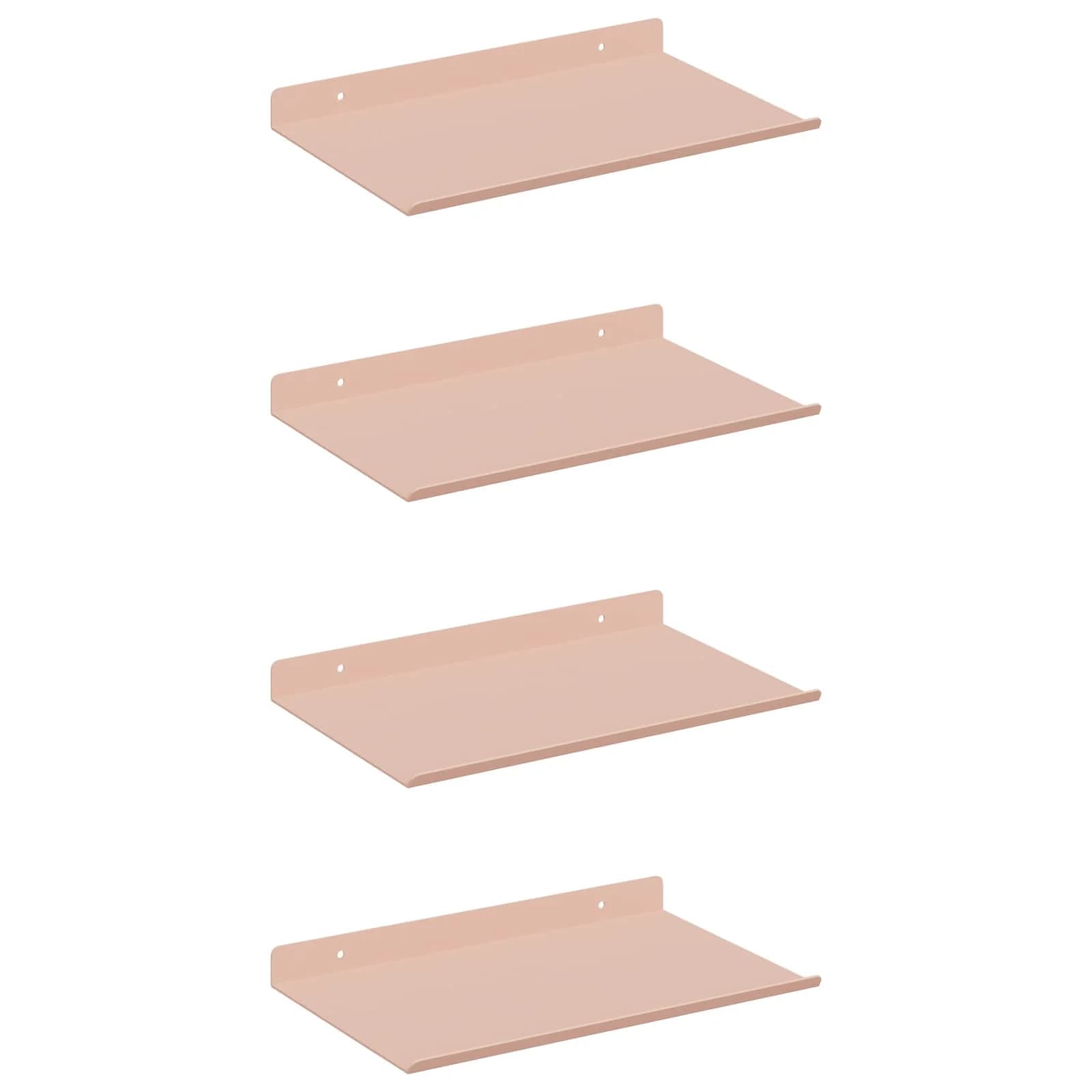 Ležeča polica Montaža za steno 4 kos Roza 30 x 18 x 2,5 cm - slika 2