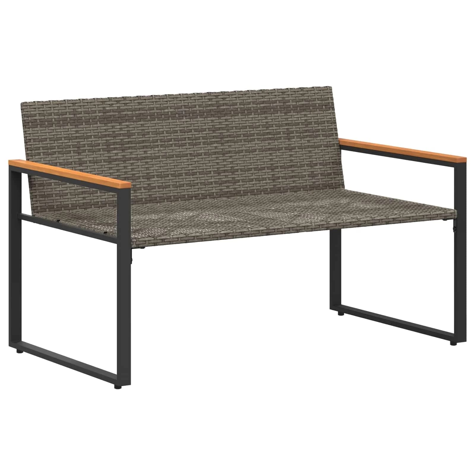 klop z blazino Siva in temno siva 115 x 65 x 72 cm Ratan - slika 4