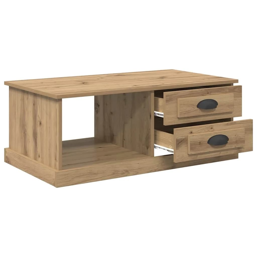 Klubska miza Umetni hrast 90 x 50 x 35 cm Inženirski les - slika 5
