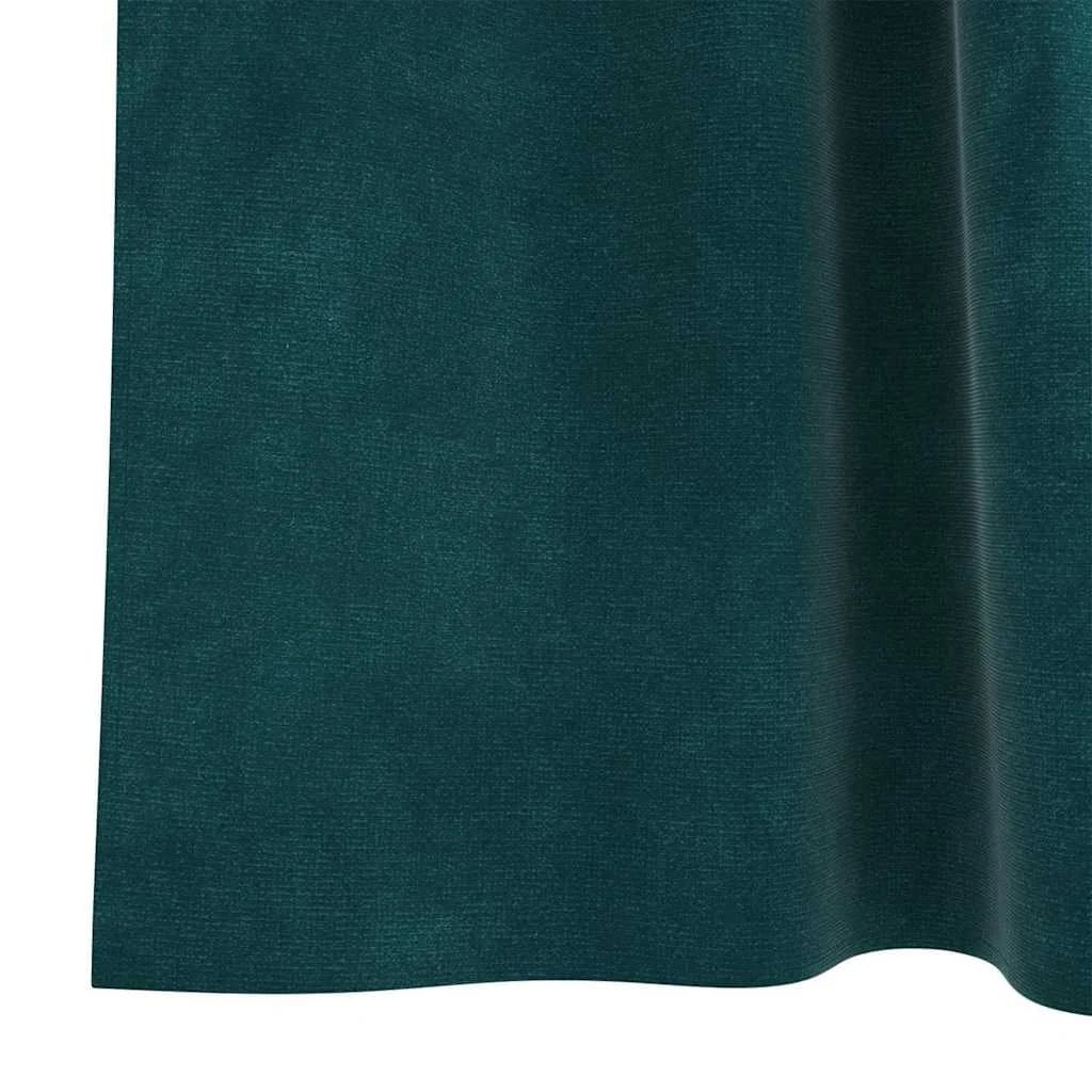 Zatemnitvene zavese 2 kos Temno zelena 140 x 225 cm Žamet - slika 6