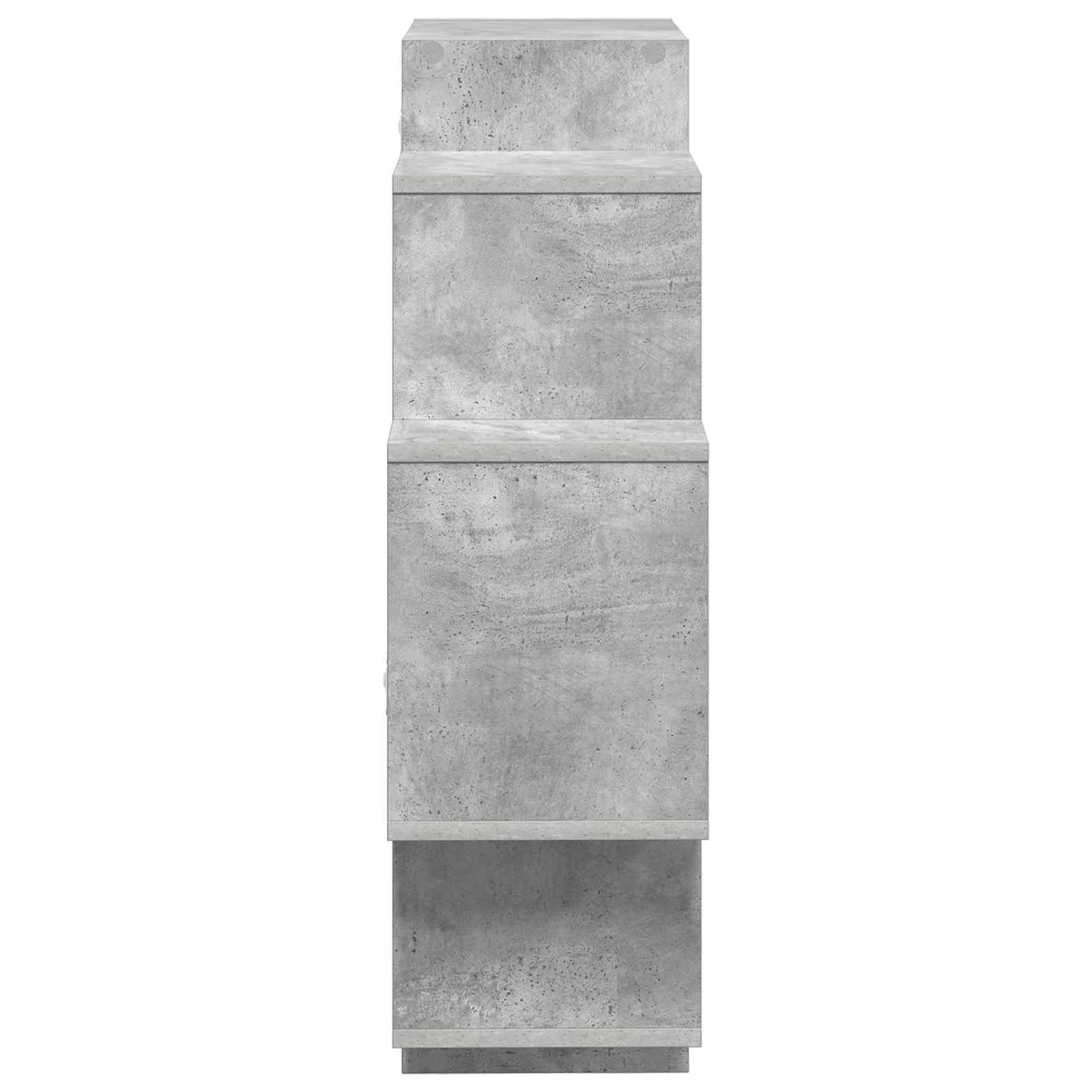 Stenska polica Betonsko siva 90 x 25 x 90 cm Inženirski les - slika 5