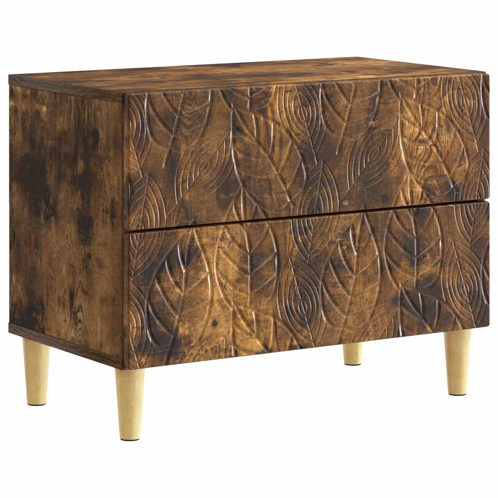 Nočna omarica Dimljen hrast 62 x 34,5 x 48 cm Inženirski les - slika 2