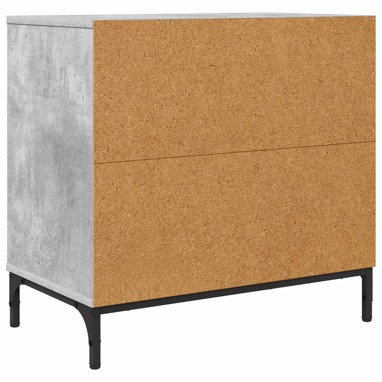 Nočna omarica Betonsko siva 63.5 x 36 x 61 cm Inženirski les - slika 8
