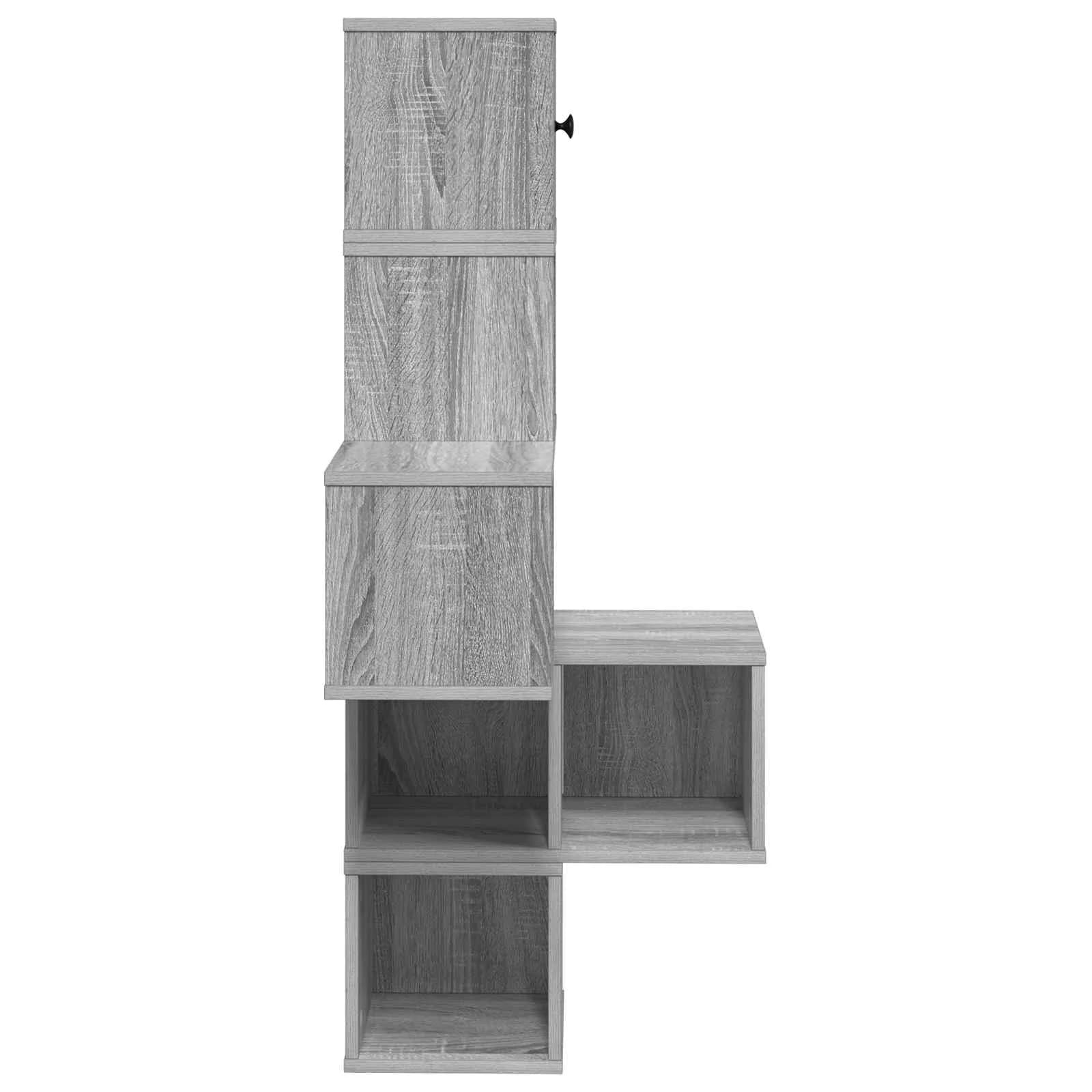 Polica za vogal na steni Siva Sonoma 48 x 48 x 120 cm - slika 5