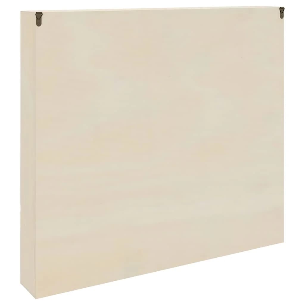 Stenska vitrina s polico Bež 60 x 8,5 x 54 cm Vezani les - slika 7