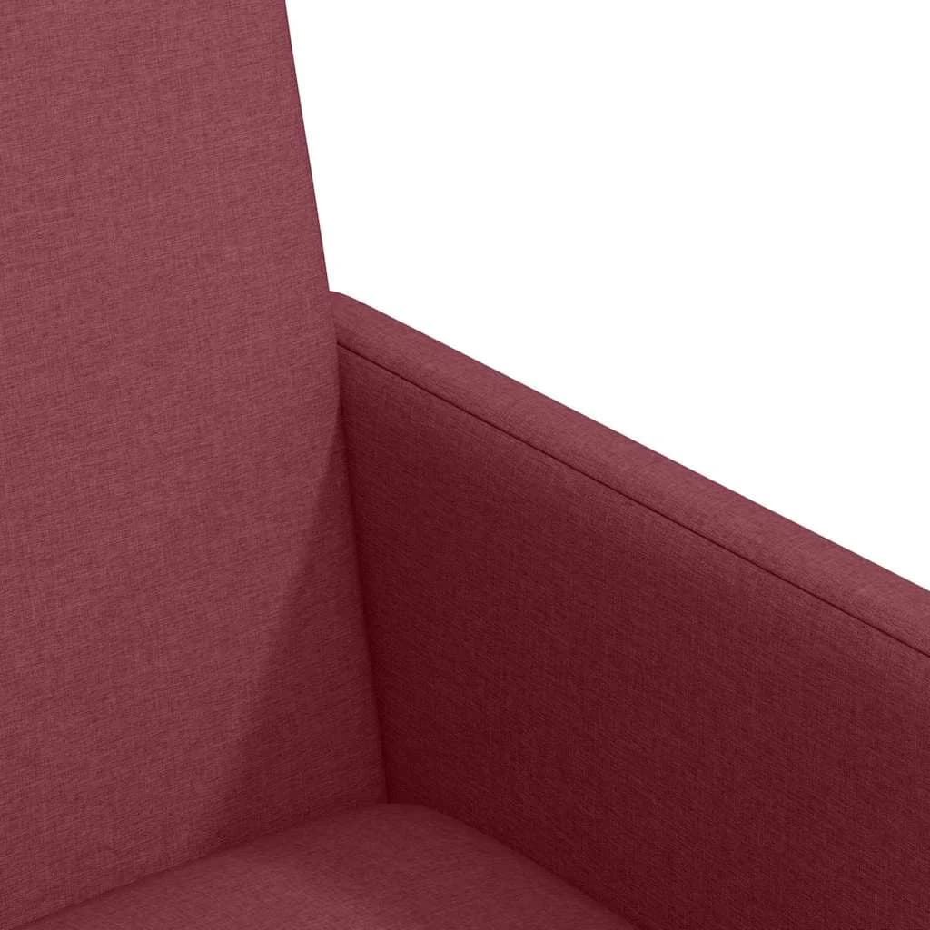 Jedilni stoli s kolesi 2 kos blago vinsko rdeča 57 x 66 x 94 cm - slika 7