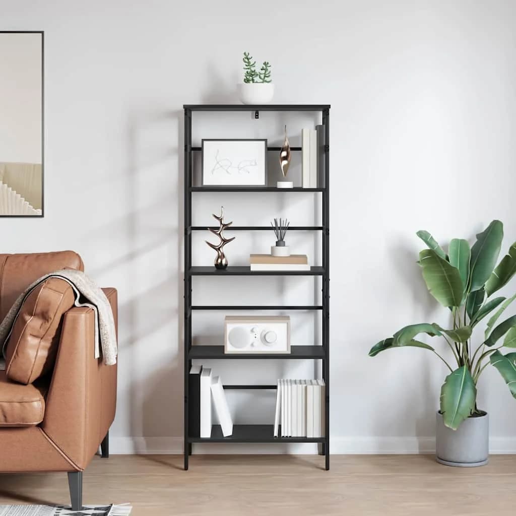 Knjižna polica 4 nivojev 60 x 29,5 x 149 cm Inženirski les - slika 4