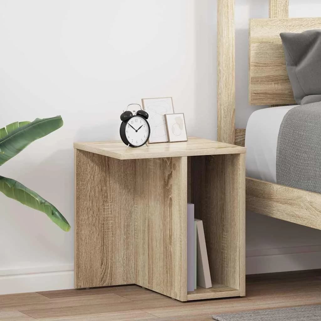 Stranska miza 2 kos Sonoma hrast 37 x 32 x 40 cm Inženirski les
