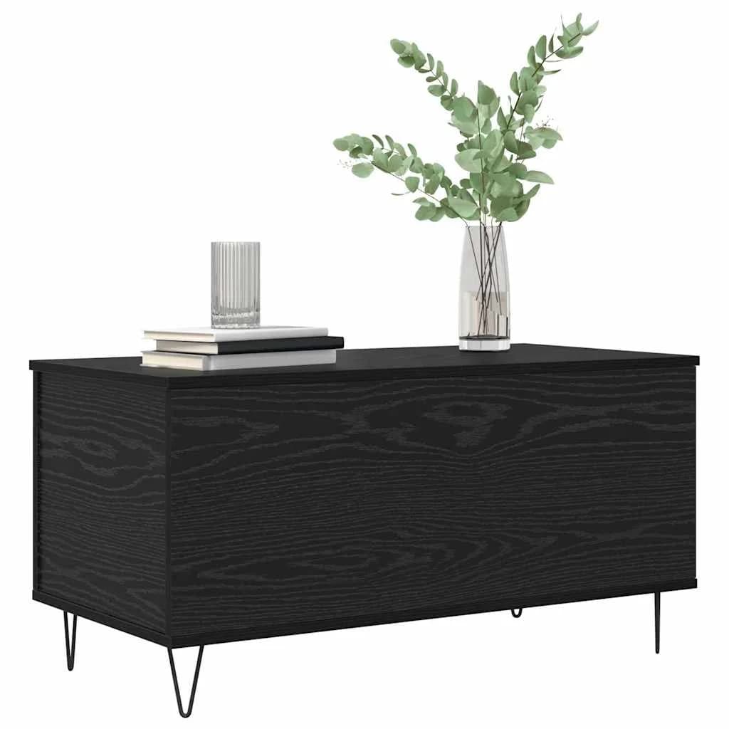 Klubska miza Črni hrast 90 x 44.5 x 45 cm Inženirski les - slika 3