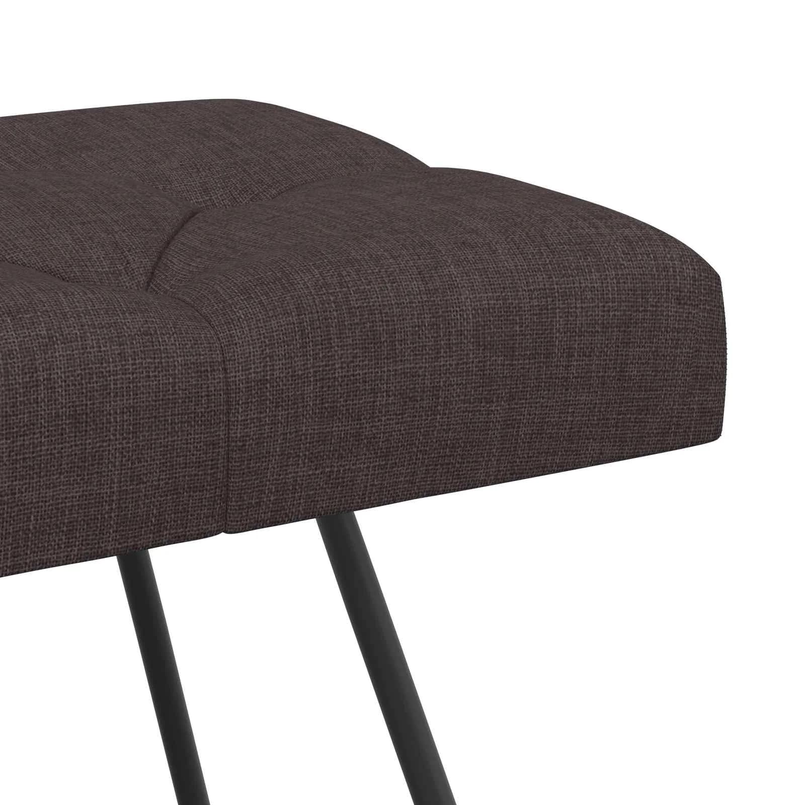 Klop s gumbnim oblazinjenjem Temno rjava 110 x 40 x 46 cm Blago - slika 6