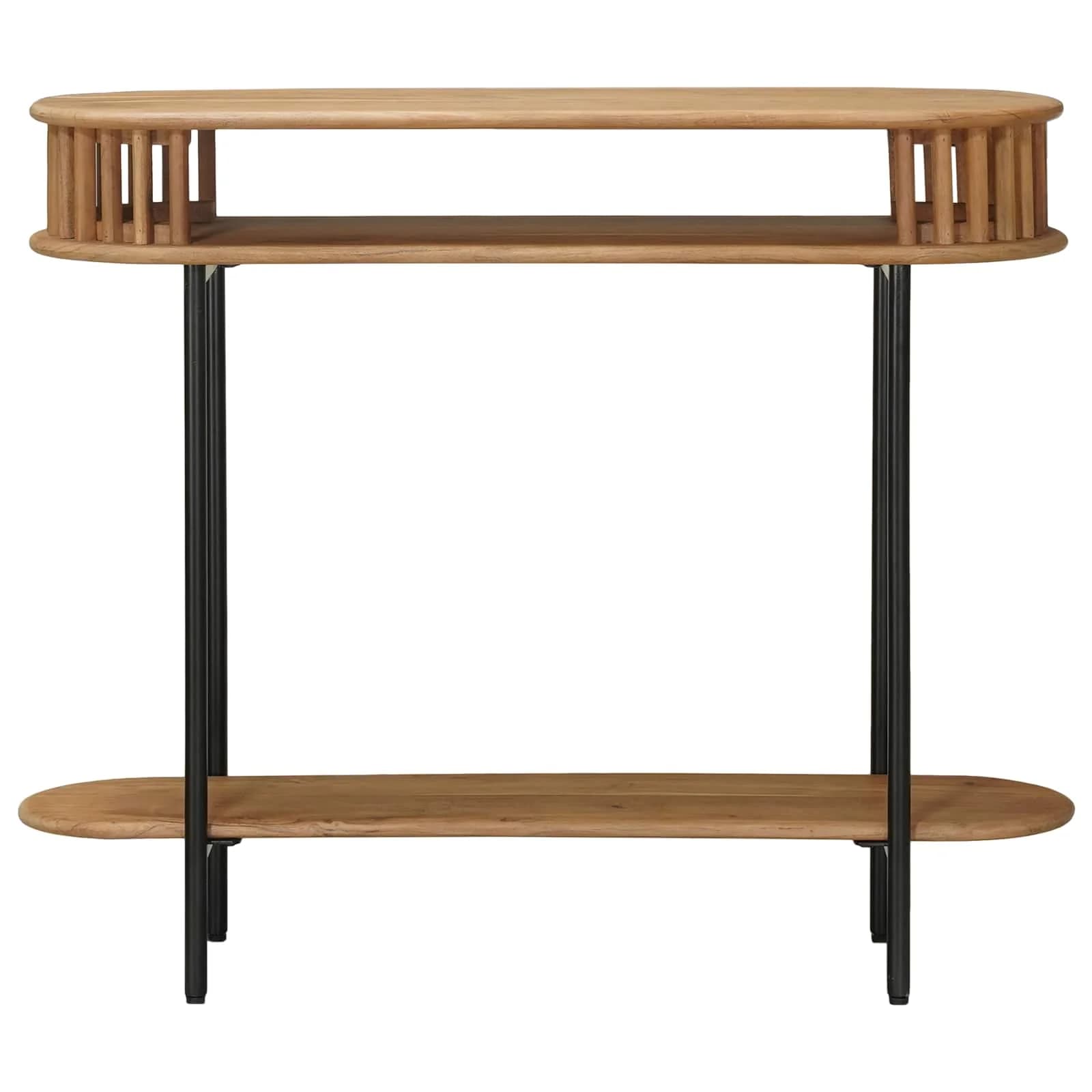 Ročno izdelana končna miza Teak rjava 90 x 30 x 75 cm - slika 2