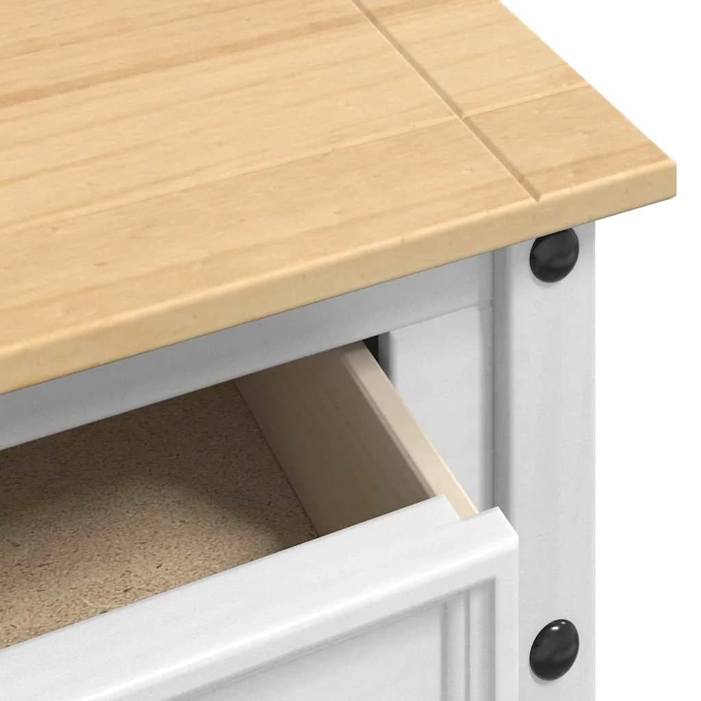 Stranska miza Corona Bela 114 x 34,5 x 73 cm Masivno borovo les - slika 7