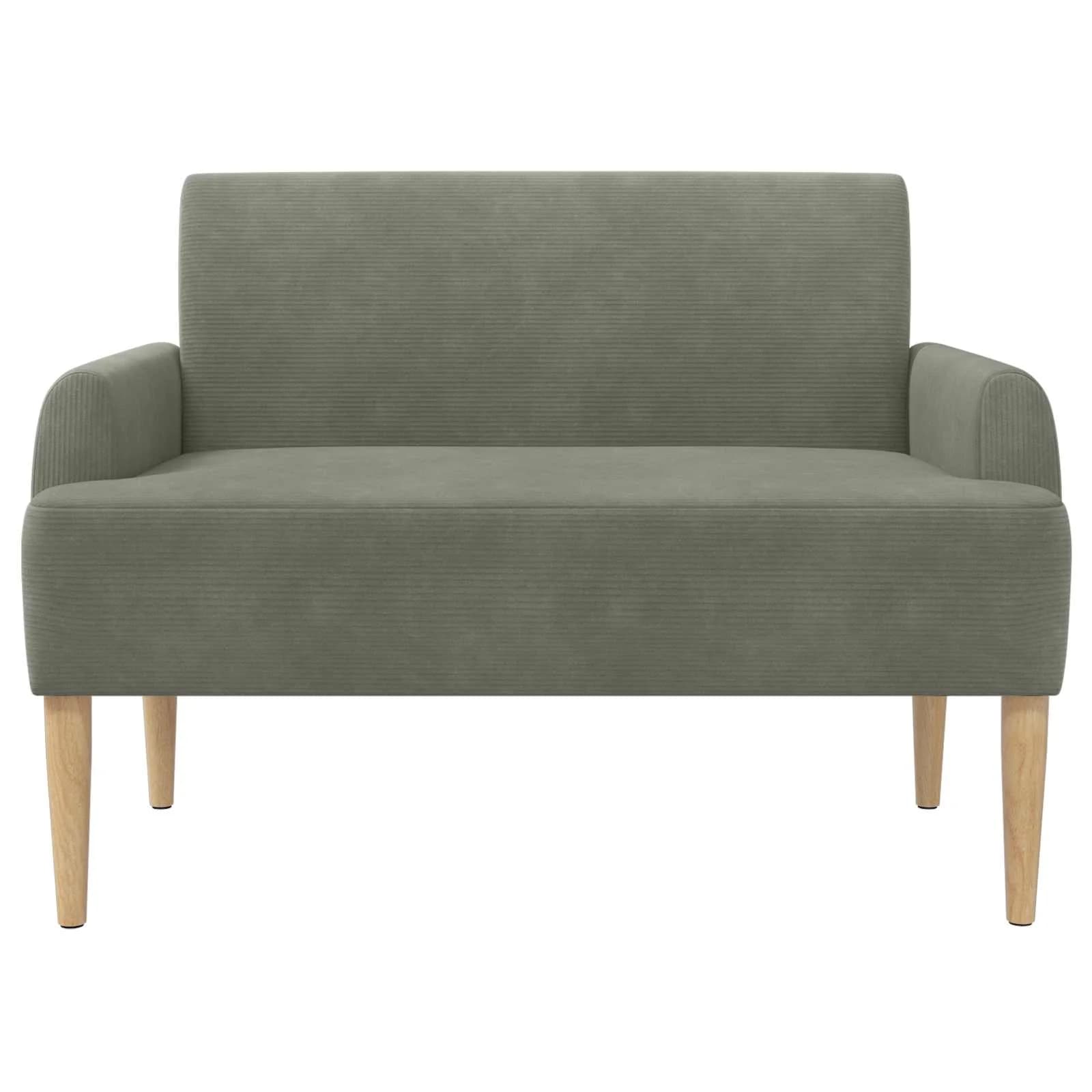 Dvojnica s gumbi Svetlo siva 116 x 67 x 81 cm Žametna tkanina - slika 3