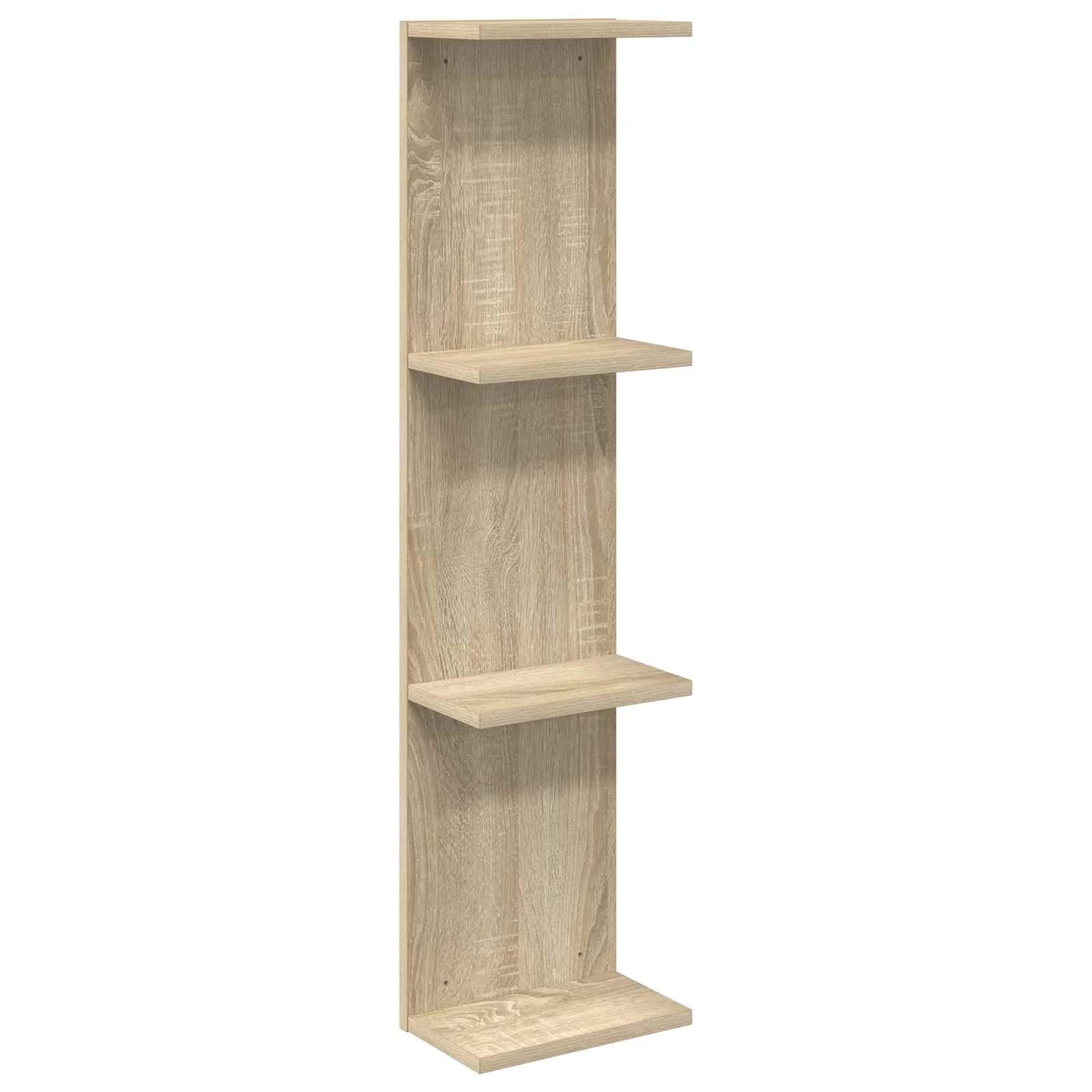 Stenska polica Sonoma hrast 25 x 15 x 100 cm Inženirski les - slika 2